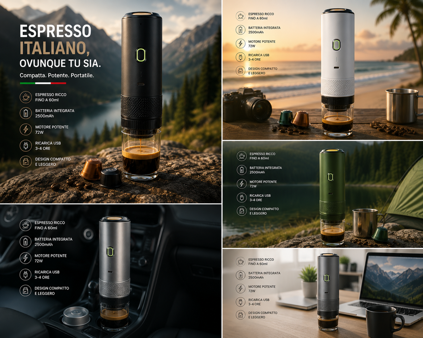 Peakline™ Macchina Espresso Portatile Premium USB