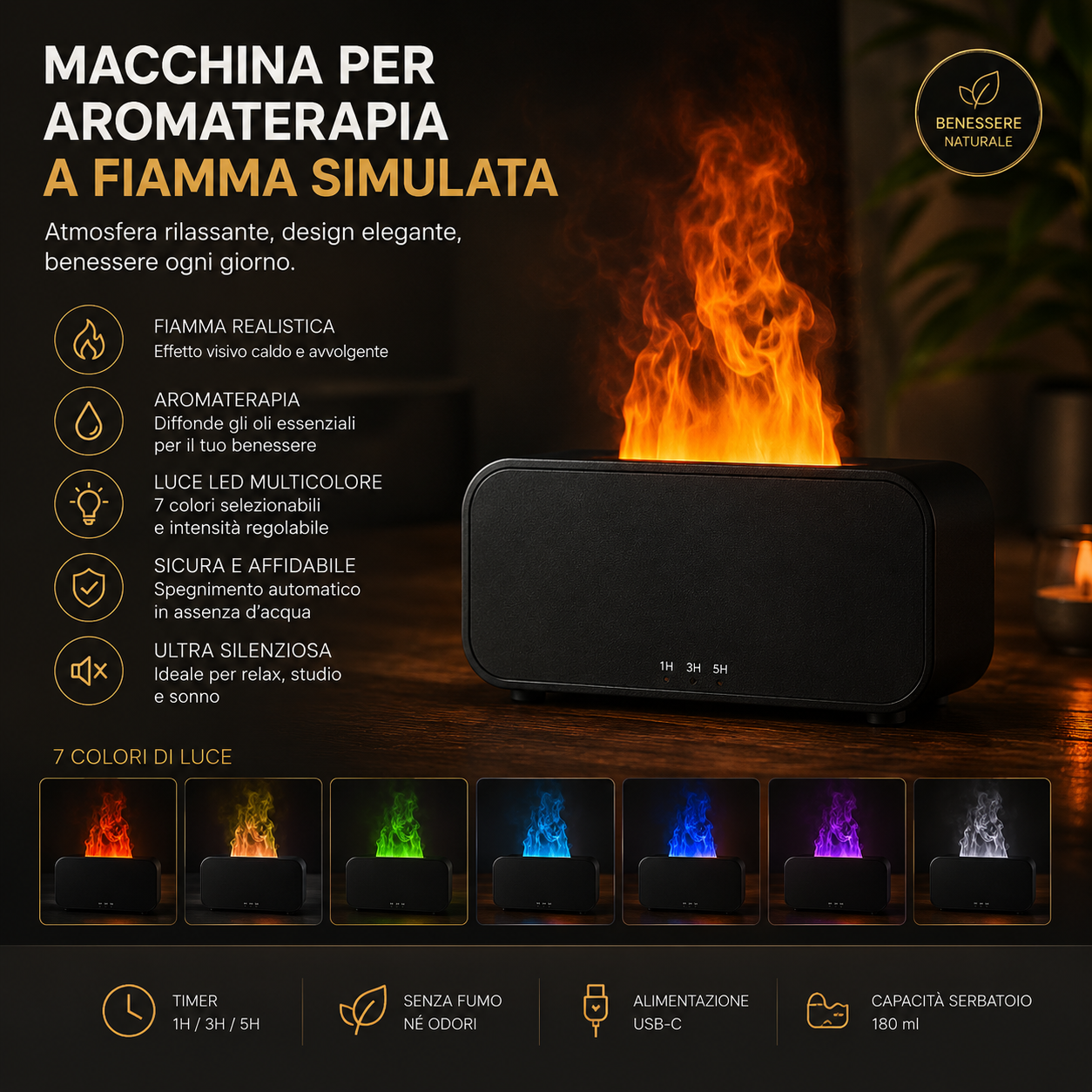 Peakline™ ZenFlame – Diffusore di Benessere