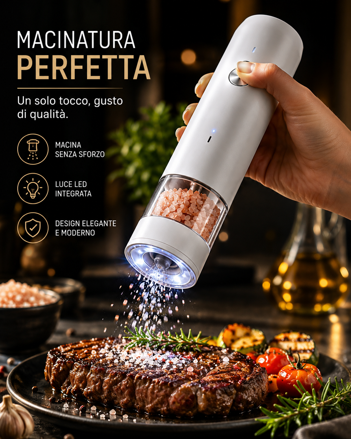 Peakline™ AromaMacina – Macina Spezie Elettrico USB