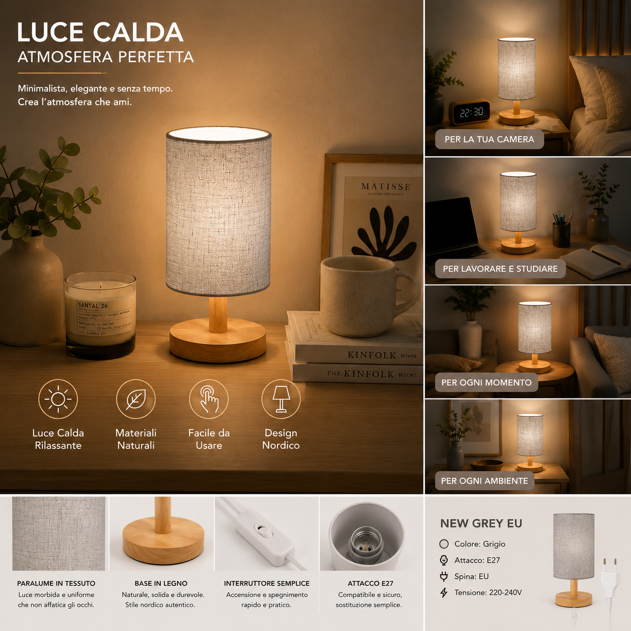 Peakline™ LuceNordica – Lampada LED da Tavolo