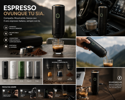 Peakline™ Macchina Espresso Portatile Premium USB