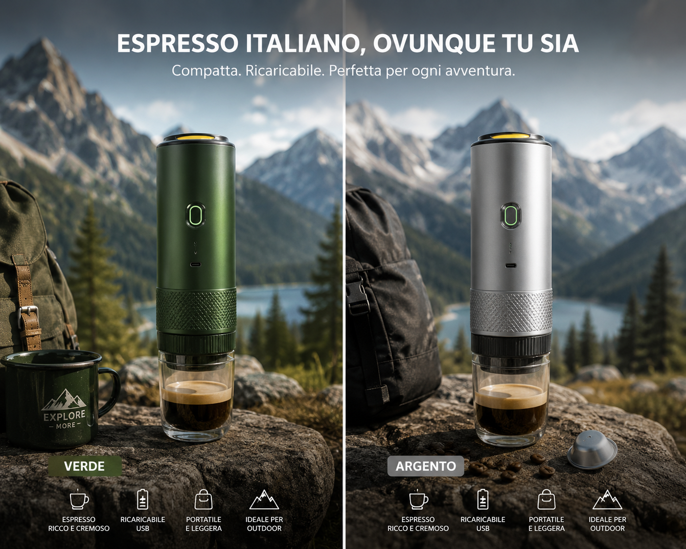 Peakline™ Macchina Espresso Portatile Premium USB