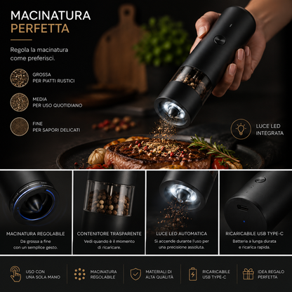 Peakline™ AromaMacina – Macina Spezie Elettrico USB