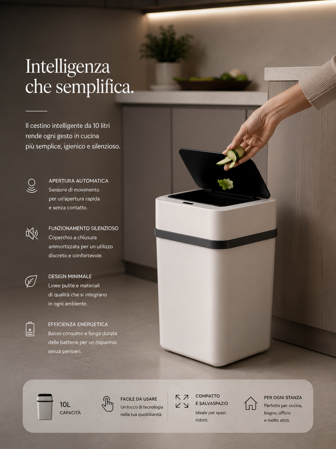 Peakline™ Cestino Intelligente Automatic