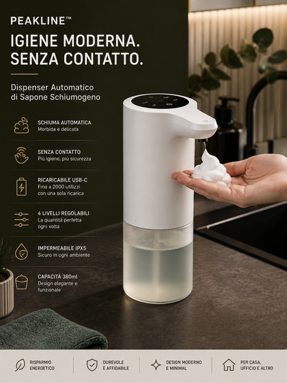 Peakline™ Dispenser Automatico di Sapone Schiumogeno
