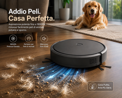 Peakline™ Robot Aspirapolvere Smart Ultra Slim 3 in 1