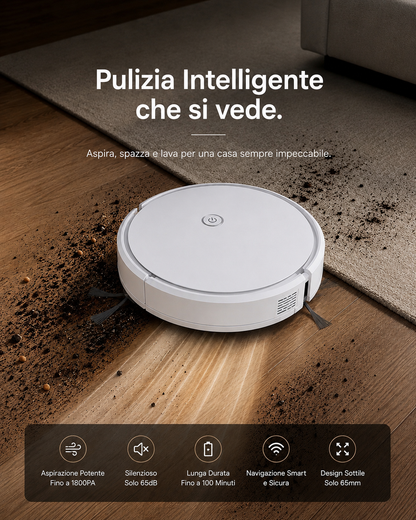 Peakline™ Robot Aspirapolvere Smart Ultra Slim 3 in 1