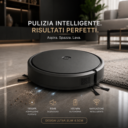 Peakline™ Robot Aspirapolvere Smart Ultra Slim 3 in 1
