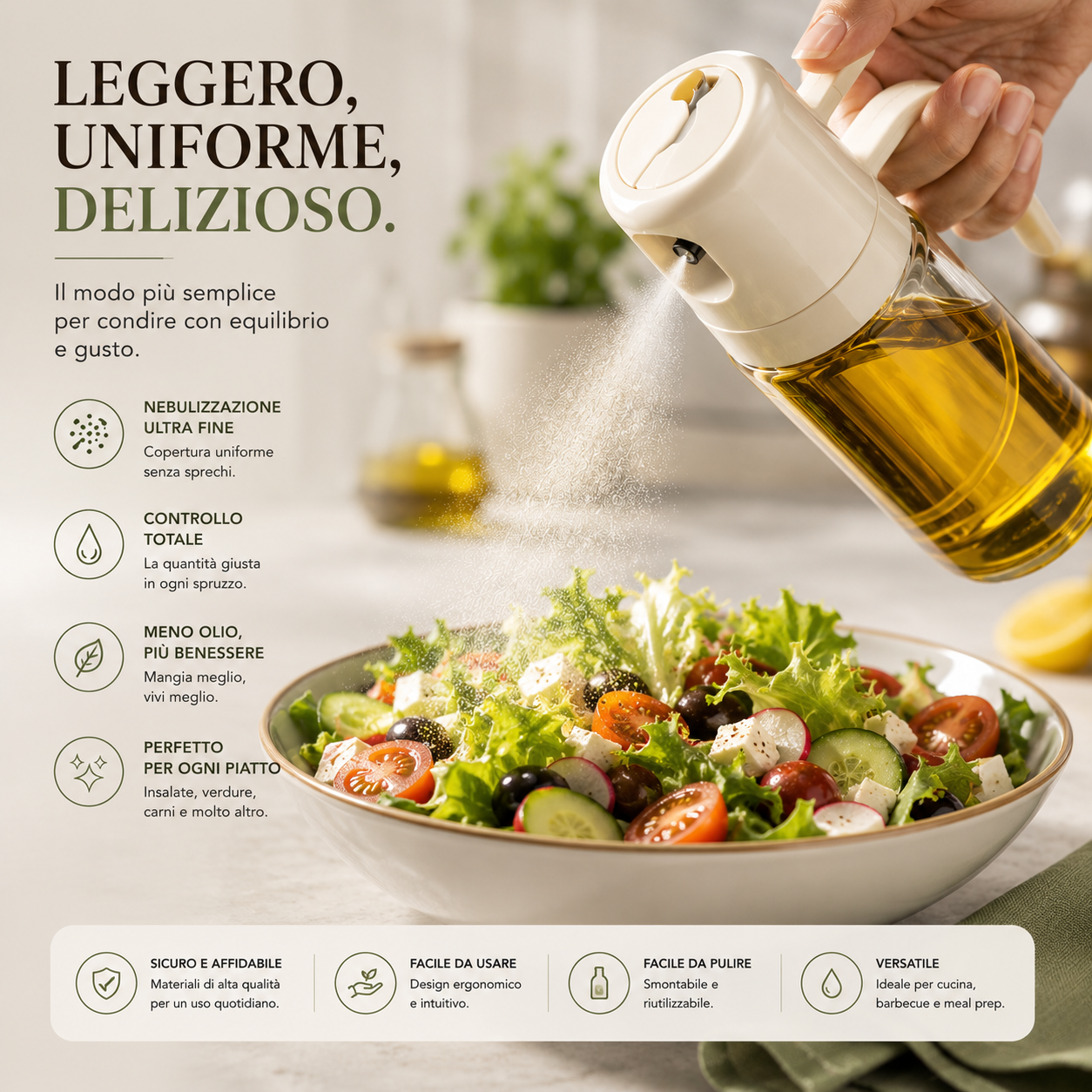 Peakline™ OlioPro – Spruzzatore Olio 2 in 1