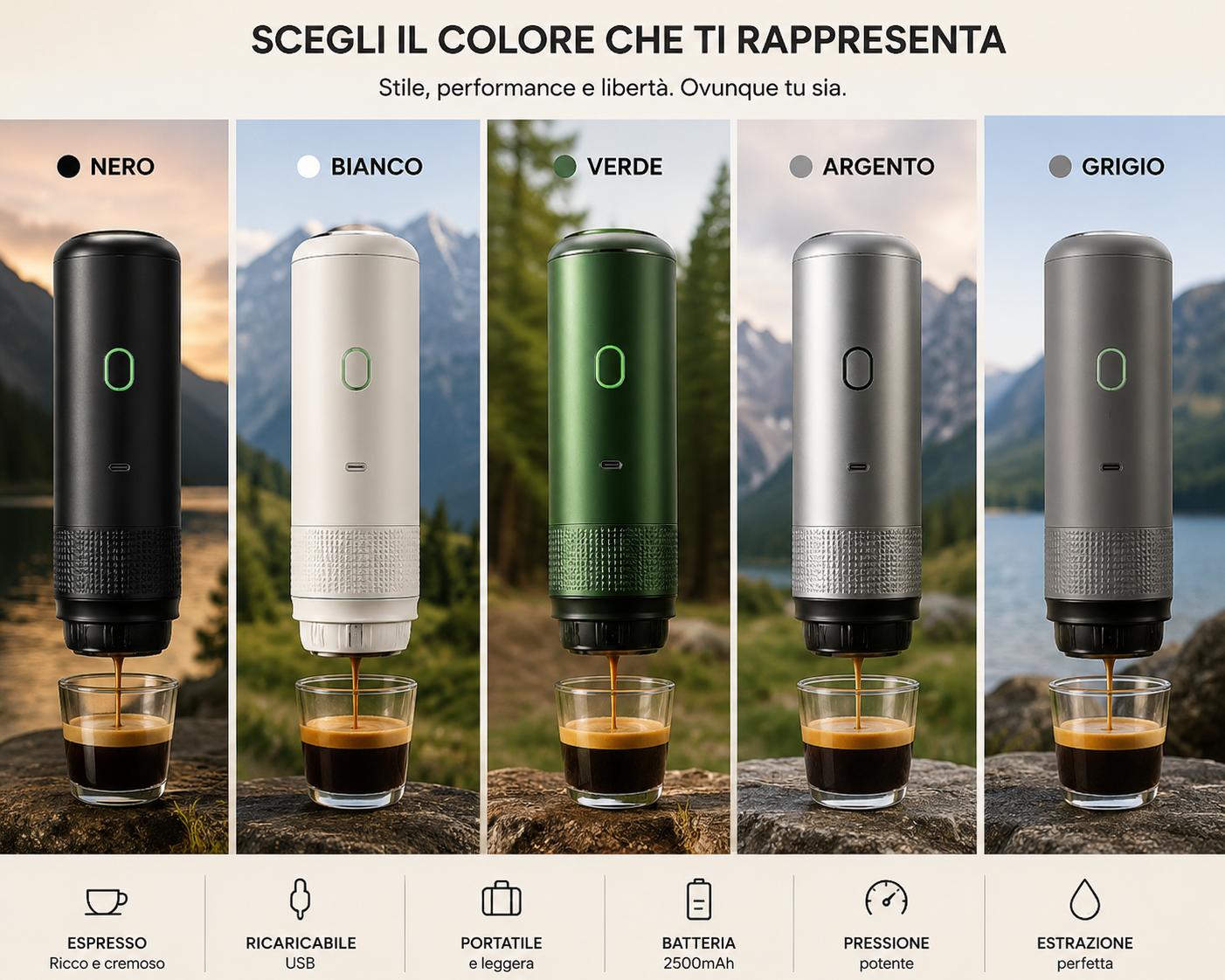 Peakline™ Macchina Espresso Portatile Premium USB